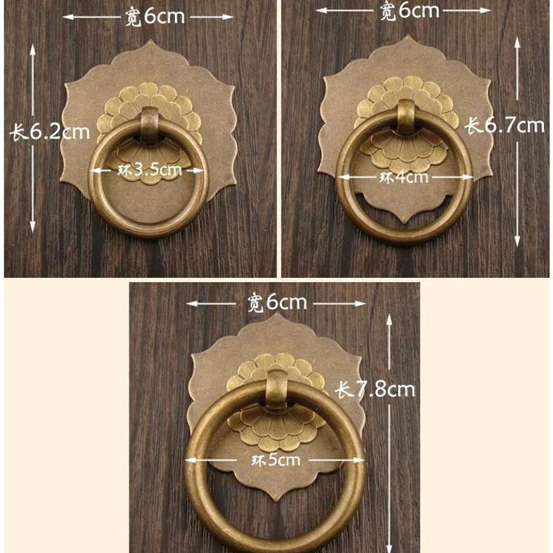 Antique Bronze Brass Drawer Knob Back Plate Drop Ring Pulls Dresser Pulls Knobs Kitchen Cabinet Door Knobs Handles Cupboard