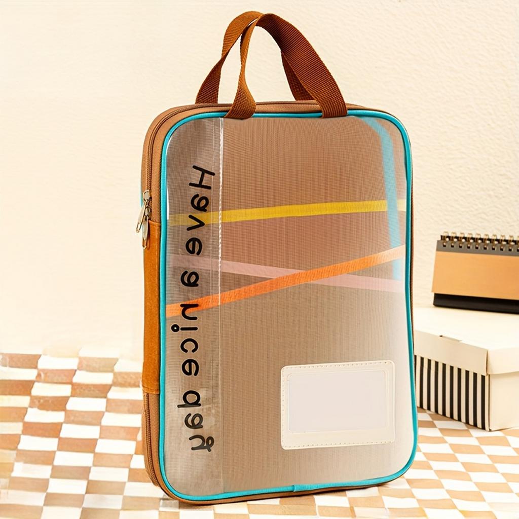 4-Layer Large Capacity Mesh Storage Bag Tote Organizer for Books and Supplies
