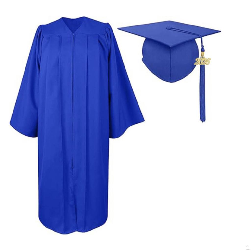 Graduation Cap and Gown Set Polyester Bachelor's Robe Lightweight
