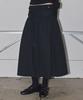 Lense Smocked Shirring Skirt Black