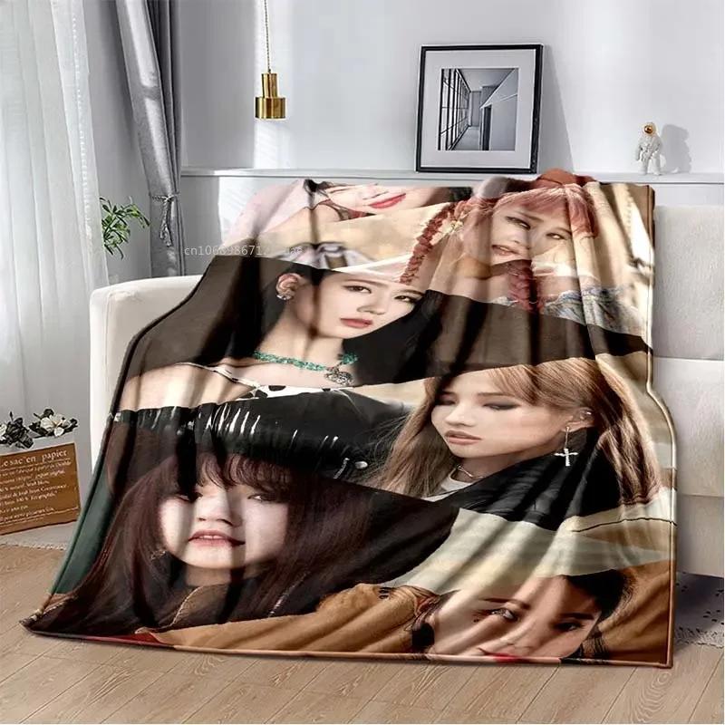 Ineve Tomboy Korean Music Girl Group (G) I-DLE Flannel Throw Blanket Ultra Soft Thin Blanket Living Room Bedroom Sofa Covers