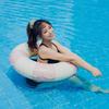 Vintage Swim Ring Toy Inflatable Swimming Pool Floats Striped Pool Inner Tubes Party Decor Supplies for Kids Adults