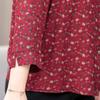 Women's Plus Size Floral Print Blouse – 3/4 Sleeve Button Down Casual Shirt (Sizes XL-6XL) for Middle-Aged Ladies
