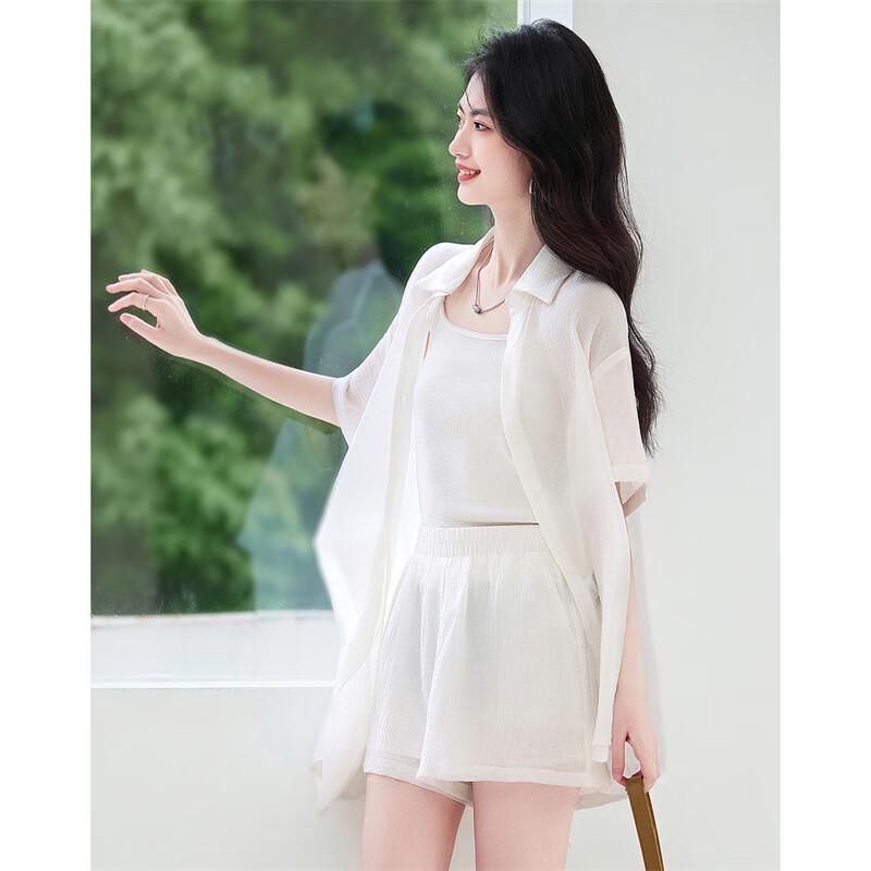 Women's Fashion Wide-Leg Shorts & Shirt Two-Piece Set