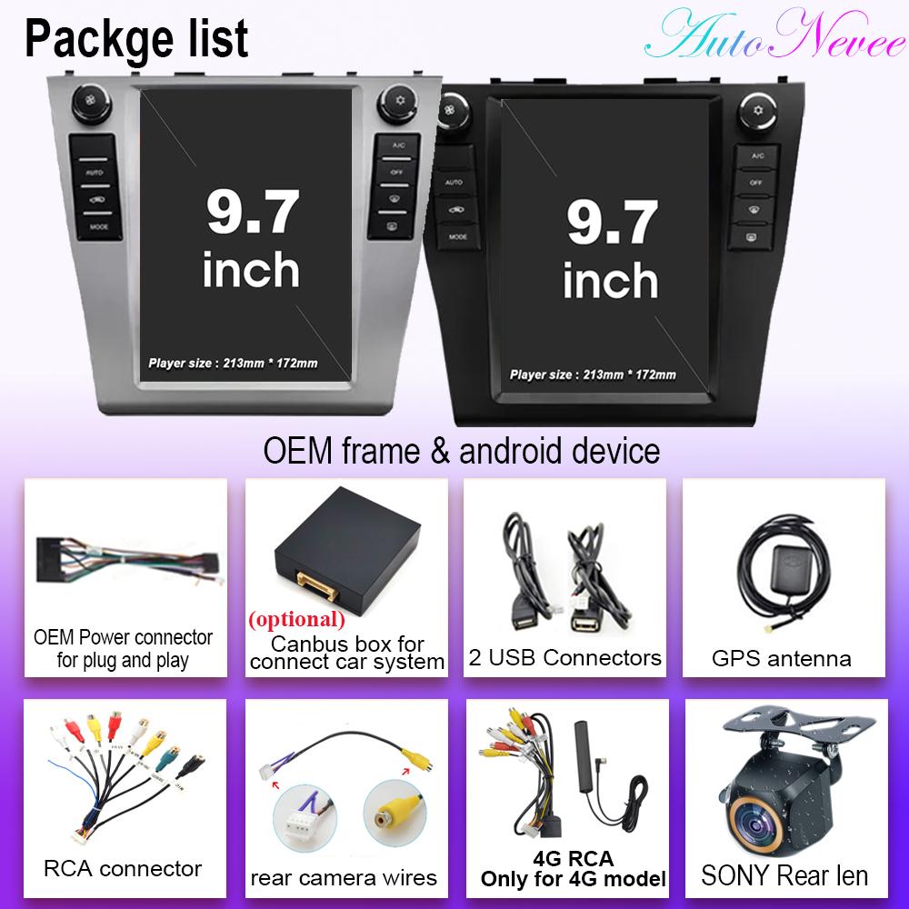 Android 14 9.7 Inch NO 2din Carplay Android Auto For Toyota Camry 6 XV 40 50 2006 - 2011 Car Radio Multimedia Player Navigation