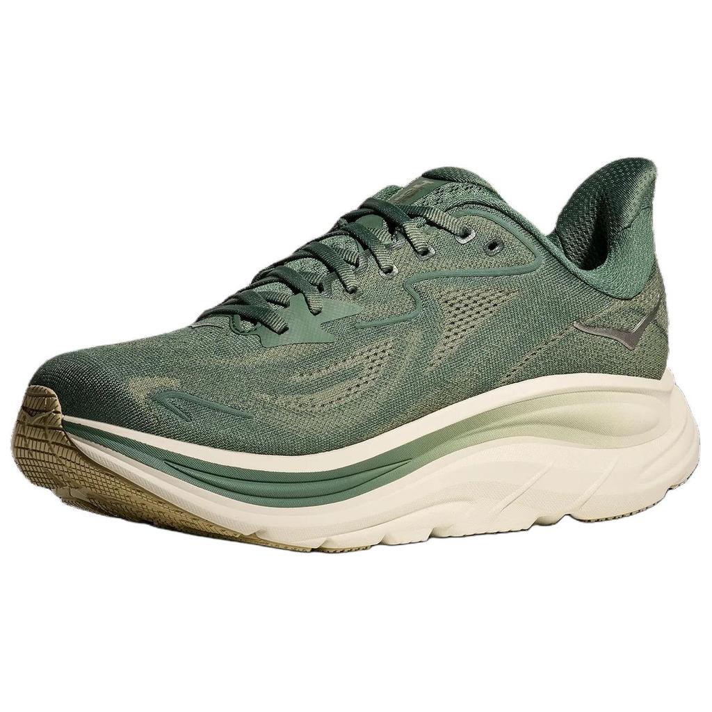 Hoka One One Clifton 10 Comfortable Versatile Non-Slip Durable Low-Top Running Shoes Men sneaker Dark-Green 1162030-FFF