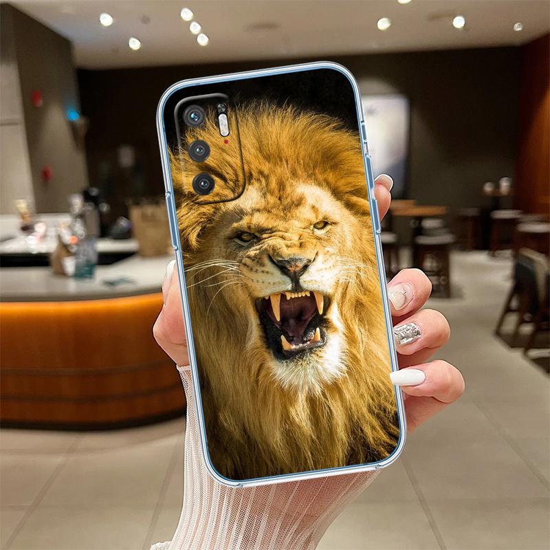 Animal Lion Transparent Phone Case for Motorola Moto G7 G8 G9 G84 G85 G73 G24 G15 Z2 Play Power Plus