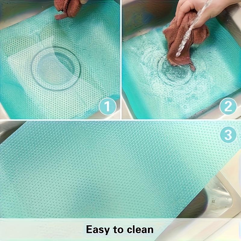 4PCS Reusable Refrigerator Liner Washable Fridge Mat Drawer Placemat Cabinet Shelf Cover Waterproof Pad
