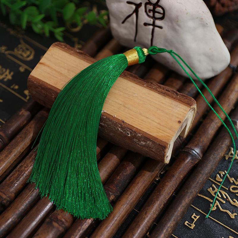 

Кисточка 13 см с двойным шнурком, кисточка с золотой нитью, полиэстеровые кисточки-ушки, кисточка-подвеска для веера, аксессуары-кисточки, кисточка зелёный