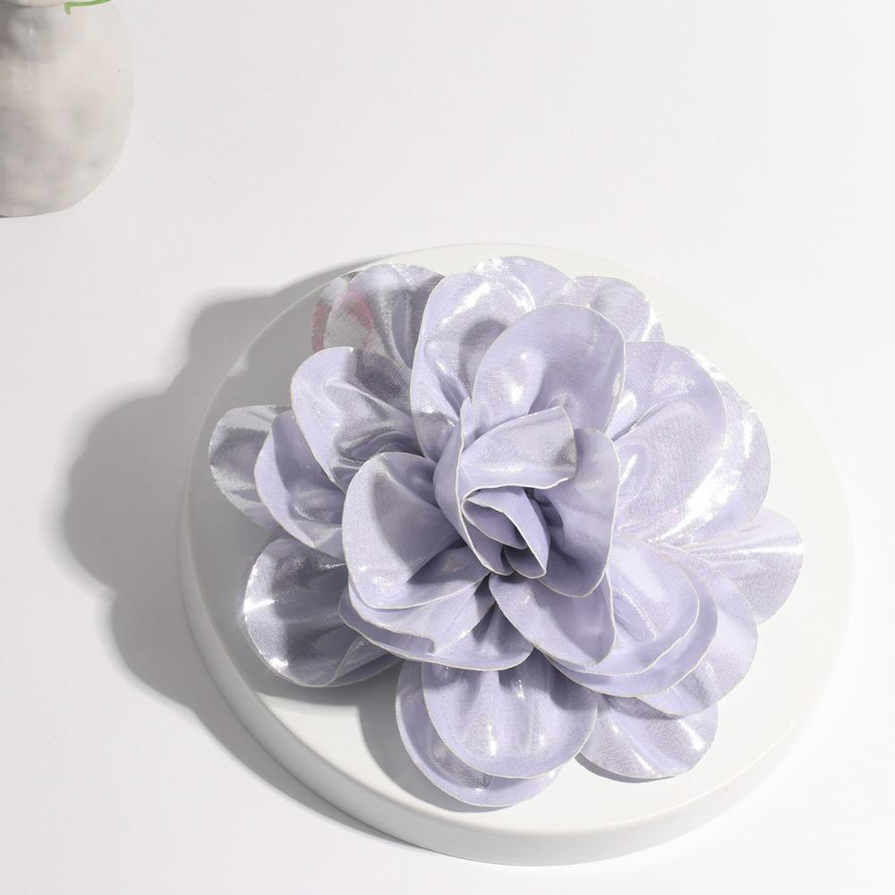 

Большая Яркая Атласная Брошь Преувеличенные Аксессуары для Одежды Брошь в виде Цветка Розы Гламур Банкет серебряный