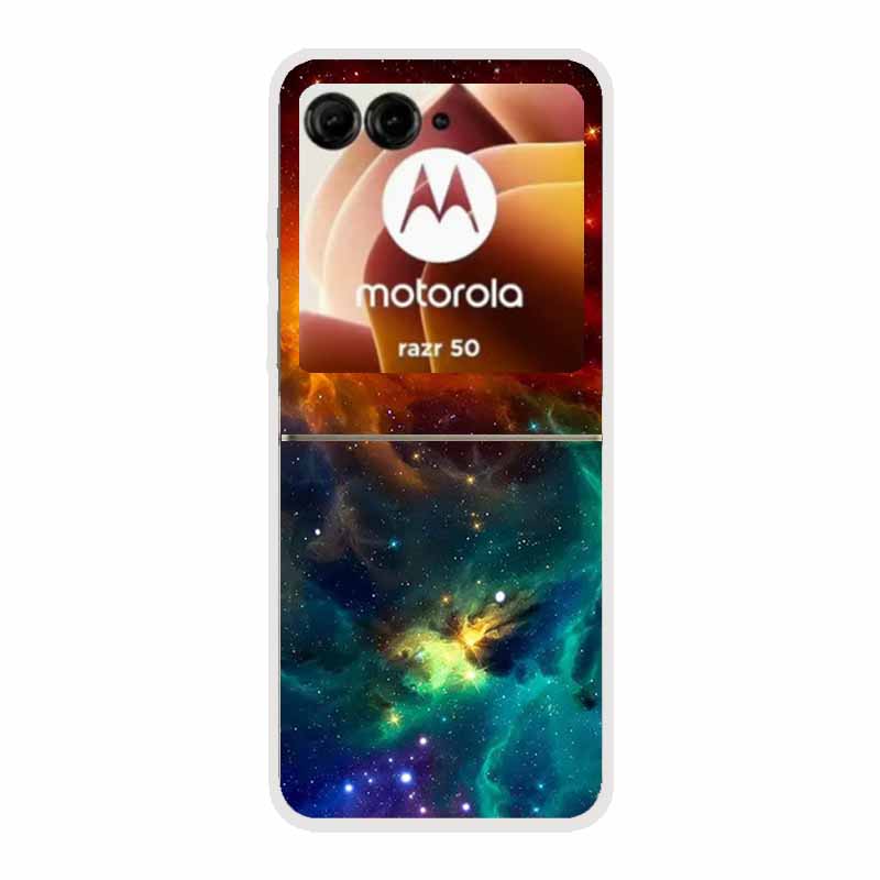 For Motorola Razr 50 Ultra Case Plastic Hard Painted Cartoon Transparent Back Cover Case for Motorola Razr 50 5G Hard PC Case 50