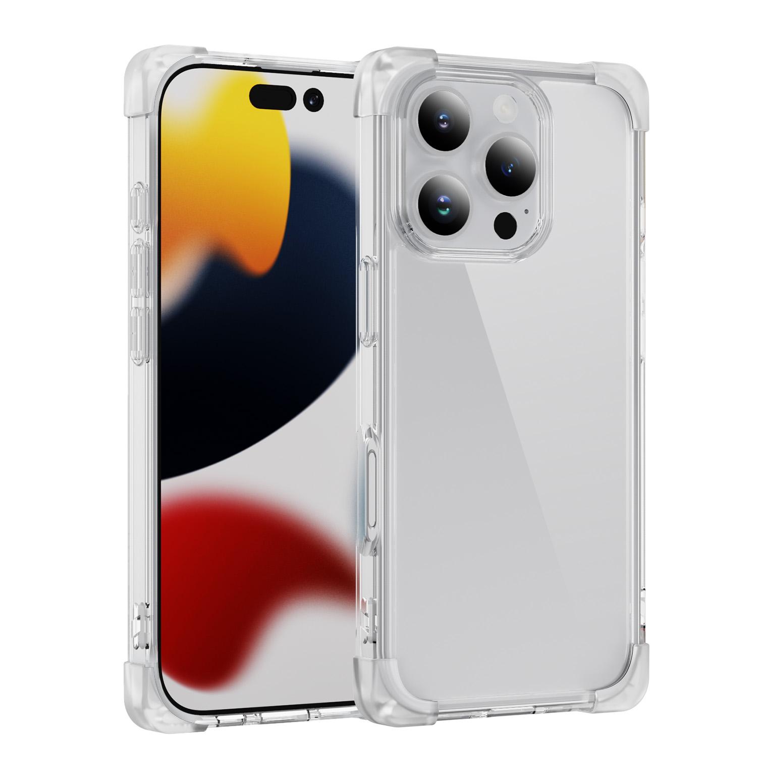 

For iPhone 16 Pro Max Case Reinforced Corners TPU+Acrylic Clear Phone Back Cover Transparent