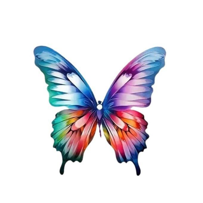 Rainbow Enchanting Acrylic Butterfly Car Interior Ornament Keychain Decorative Gift