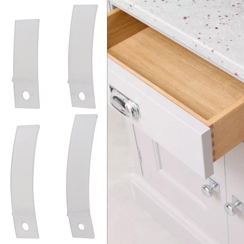 10 Pcs Non Slip Drawer Stops Clear PVC Plastic Dresser  Drawer Stoppers Drawer Bottom Repair Fixing Tool Durable