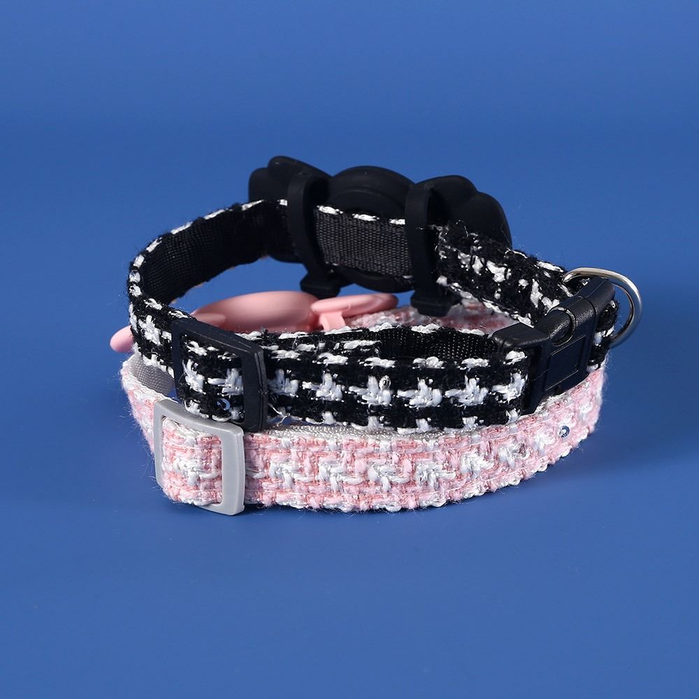 Adjustable Dog Cat Positioning Tracker Collar Cover Bow Tie Pet Leash  For Airtag Tracke