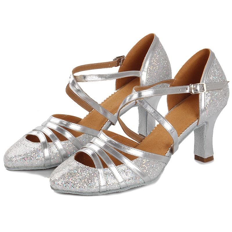 Dam glitter latin moderna sällskapsdansskor Karaktärsdansskor