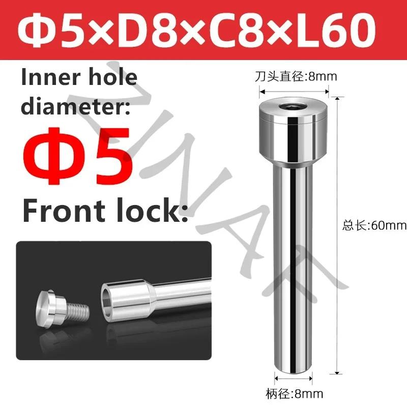 

Saw Milling Cutter Slitting Saw Arbor Blade Holder 5 6 8 10 12mm CNC Slotting Machining Metal Cutting Tool Front Rear Lock 5x8x8x60L(Front)