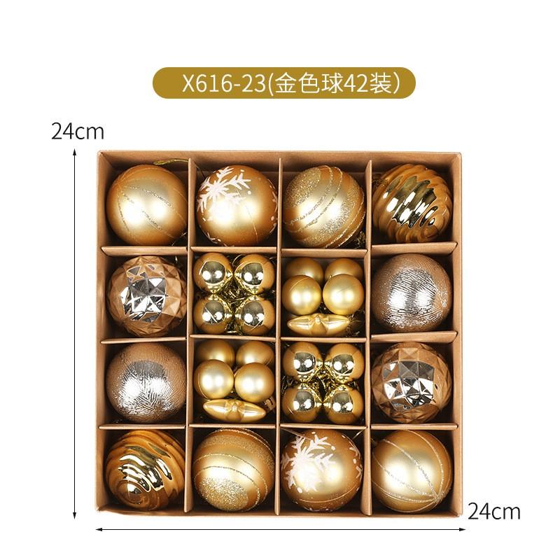 36pcs Christmas Tree Decorations Shiny PVC Ornament Balls Hanging Decor Holiday Party Home Xmas Display