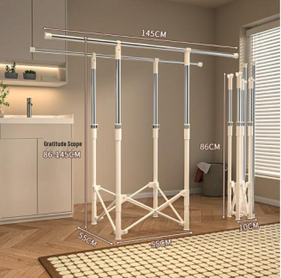 Collapsible Indoor Clothes Drying Rack for Bedroom or Balcony