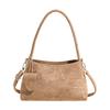 New handheld women's bag, premium matte shoulder messenger bag, fashionable and large-capacity retro underarm bag.