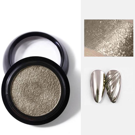 10G Mirror Effect Chrome Nail Powder Metallic Holographic Dip Nail Art Pigment Powder DIY Gel Acrylic Manicure Glitter Dust Decoration