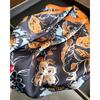 Women S Elegant Printed Simulated Silk Square Scarf For Summer Sun Protection