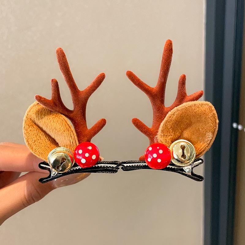 Festliche 2025 Geweih Haarspangen - Niedlicher Rentier Kopfschmuck & Haarnadeln für Weihnachten