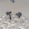 Fashion Black Color Clip on Earrings for Women Geometric Ear Cuff Without Piercing Girl Jewelry