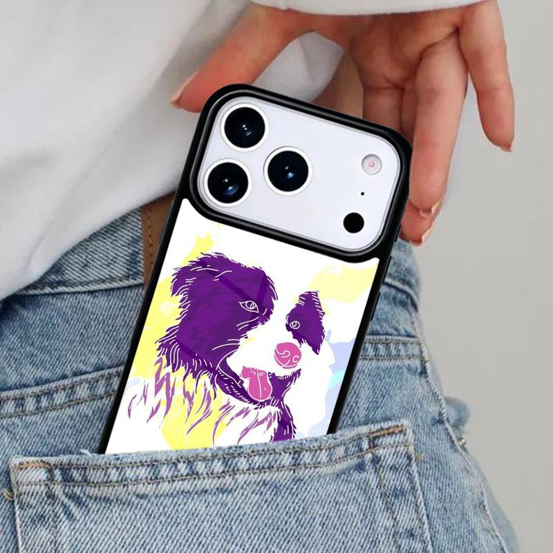 Border Collie Dog Phone Case for iPhone 16e 15 14 13 12 17 Pro Max Plus Air 17pro Cover Coque