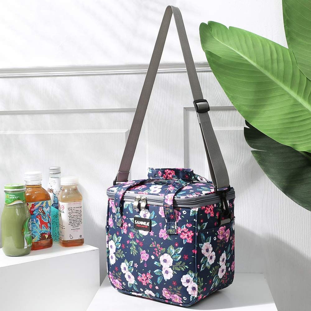 Cute Insulated Lunch Bags Reusable Thermal Lunch Box Portable Oxford Cooler Bag For Teens Adults Work School Outdoor