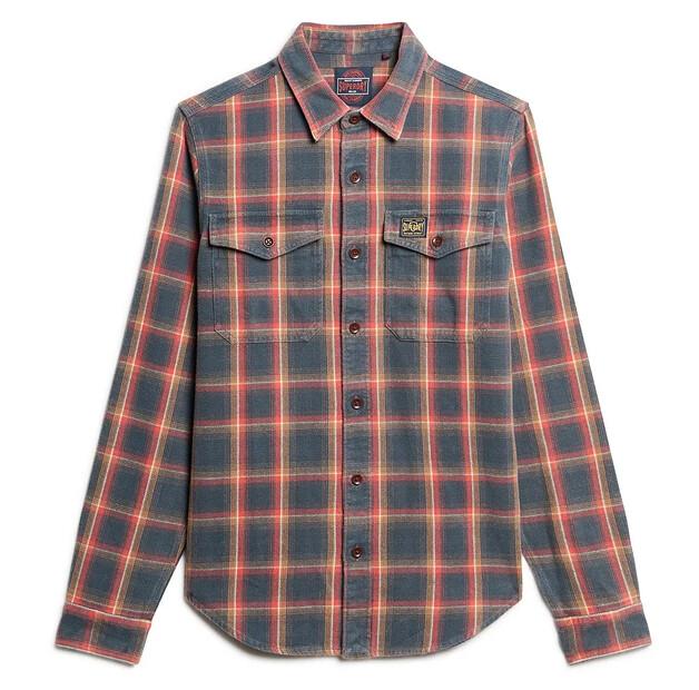 

Superdry Cotton Worker Check рубашка с длинным рукавом M
