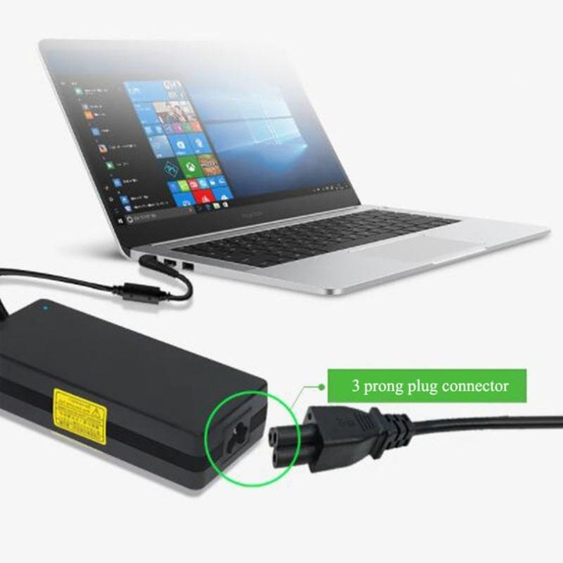 Laptop Power Cable Cord 3Pin Prong Connector PVC Insulated Cable for Laptop Notebook Charging Adapter 1.2m 4ft