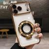 Luxury Plating Shockproof Magnetic Holder Case For iPhone 17 Air 15 16 11 12 13 14 Pro Max Plus For Magsafe With Stand Cover