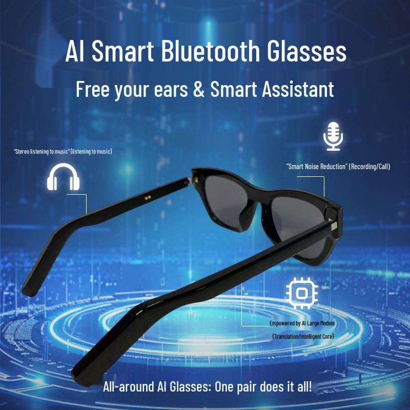 AI Smart Bluetooth Glasses: Slim, Lightweight, UV Protective, Versatile Fashion Sunglasses with Advanced Technology