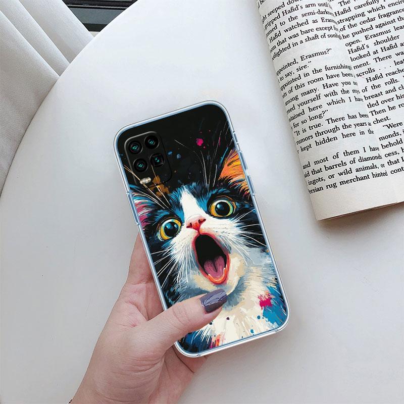 Cat Kitten Meow Transparent Phone Case for Motorola Moto Edge Plus G200 G23 E13 E15 E20 E30 G62 G71 G72 G75 G24 G15 Power
