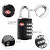 Set of 2 TSA Locks, 4-Digit Combination Padlocks + Wire, 4-Digit TSA Lock Padlock and Wire Parts Set, Compatible with Wire Locks, Travel Accessories,