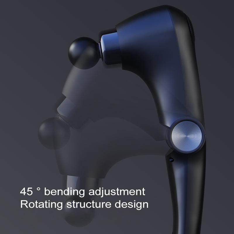 Portable Foldable Massage Gun Heat Cold Head Rotatable Design Professional Handheld Massager Whole Body Back Neck Muscle
