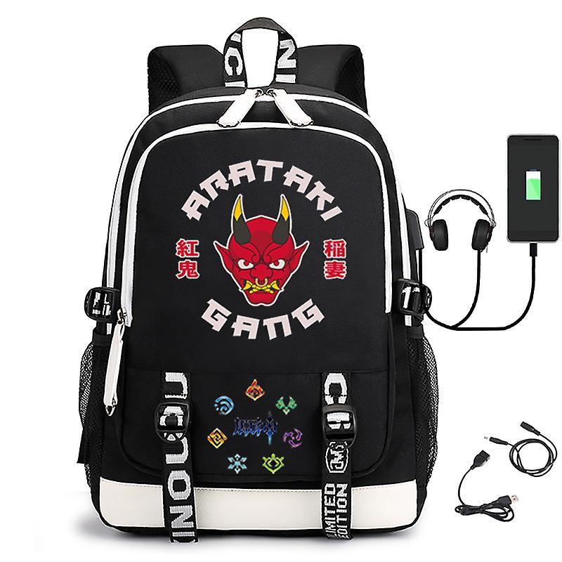 Genshin Impact Cosplay Backpack Schoolbag Teens Students Boys Girls Anime Cartoon Oxford Waterproof School Bag Travel Laptop Bag