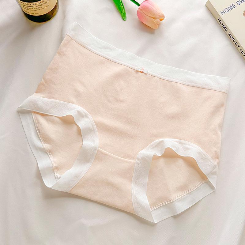 7A Antibacterial Girls' Seamless Macaron Color Briefs with Breathable Pure Cotton Crotch