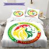 Senegal football Pattern Bedding Home Decoration Birthday Gift (1 * duvet cover + 2 * pillowcase, without core),fan merchandise.
