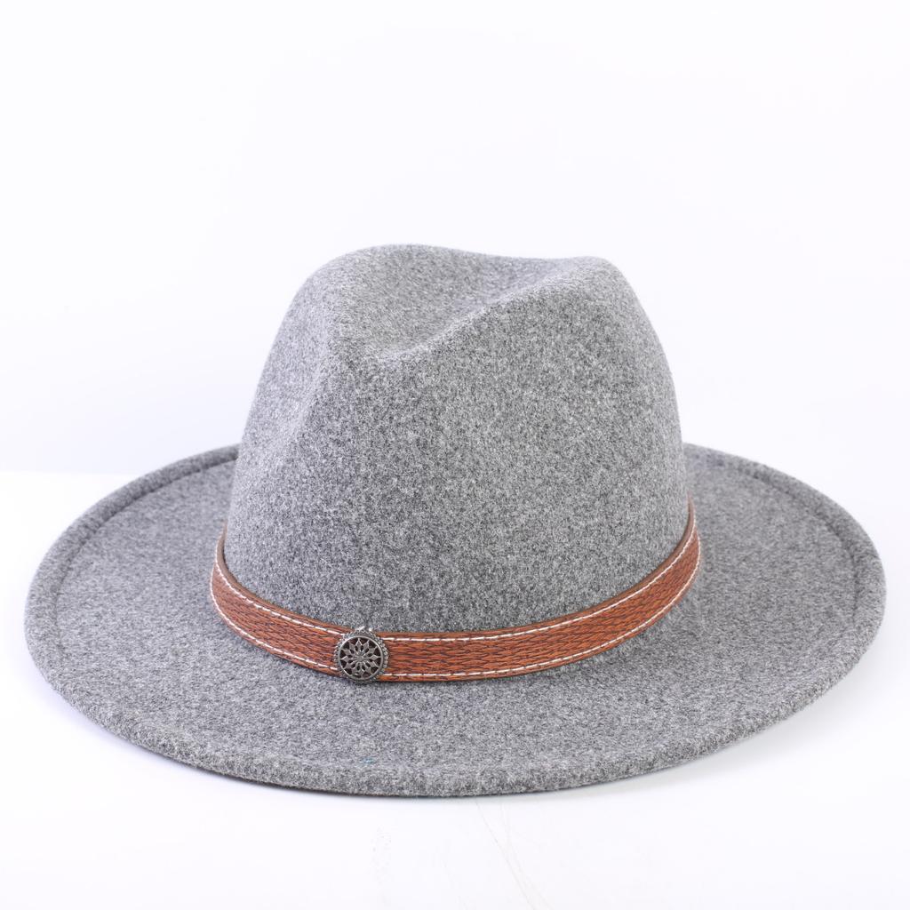 Popular European and American high-end wool top hat, men's and women's fashion versatile elegant top hat jazz hat