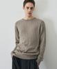 DRAW FIT Wool Supple Ribbed Round Knit [3 Colors]