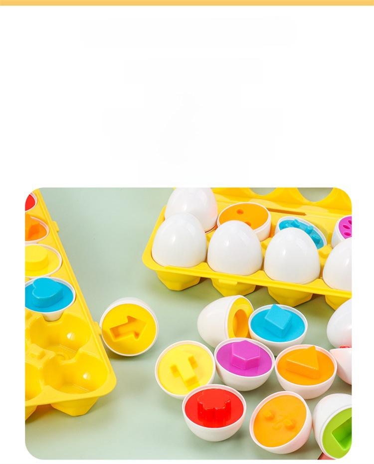 Detachable Educational Smart Eggs: Early Learning Toy for Kids with Color Recognition and Shape Matching