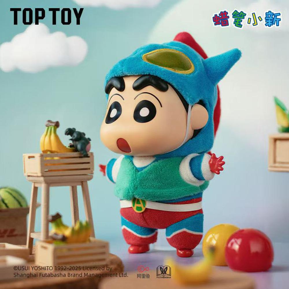 TOPTOY Neue Crayon Shin-chan Anziehparty Serie Vinylgesicht Plüsch Blind Box Niedlicher Anhänger Anime Figuren Puppe Überraschungsbox