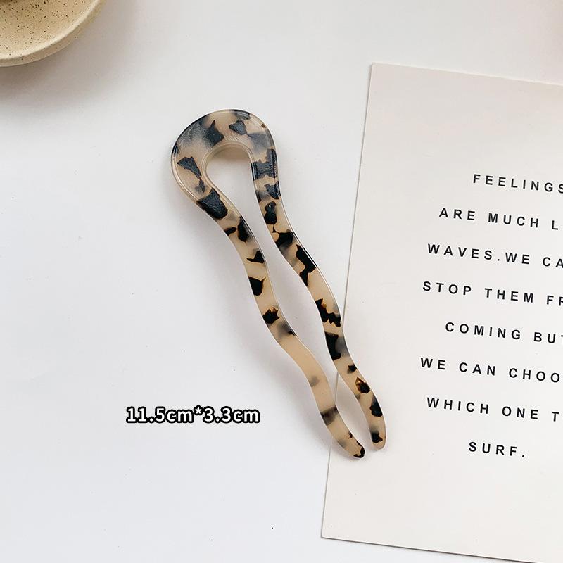 Mode Haarstäbe Haarspangen für Frauen Bunte Marmorstruktur Acetat Haarspange Mädchen Haaraccessoires Haarstäbe Neu