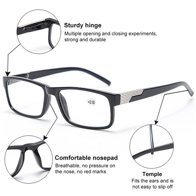 Rectangle Reading Glasses Blue Light Blocking Readers for Women Men Anti Glare Filter Lightweight Eyeglasses