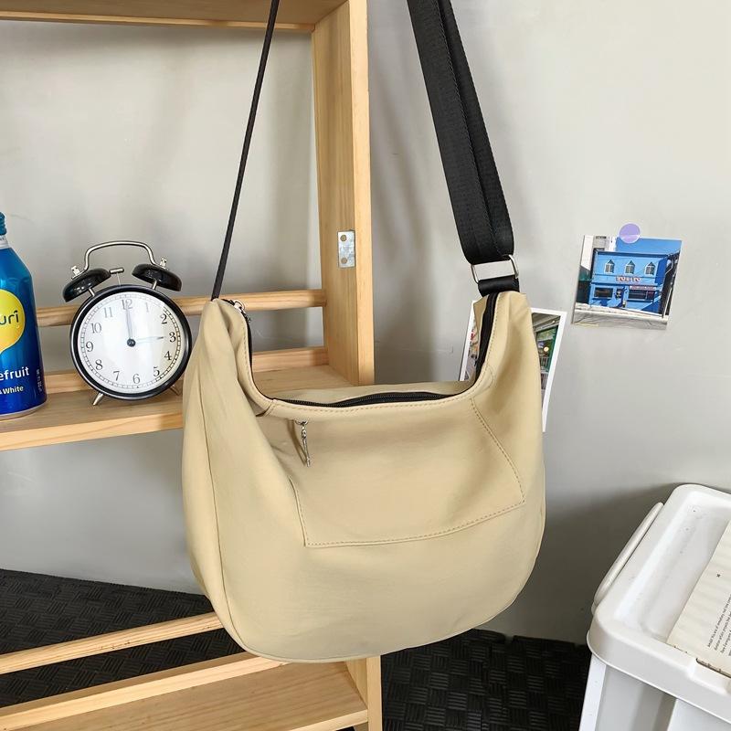 Tasche Damen neu einseitig Umhängetasche Knödeltasche mit großem Fassungsvermögen Tragetasche Damenhandtasche einfarbig lässig vielseitig Nylontasche Tide