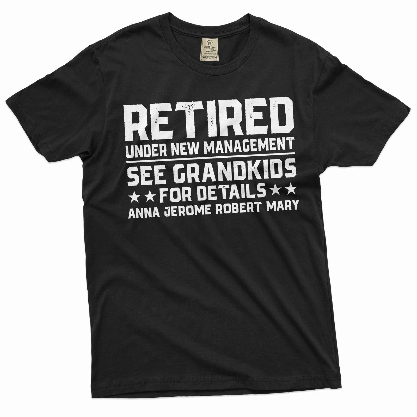 Men s Funny custom retirement T-shirt custom grandkids names personalized gift XXXXL