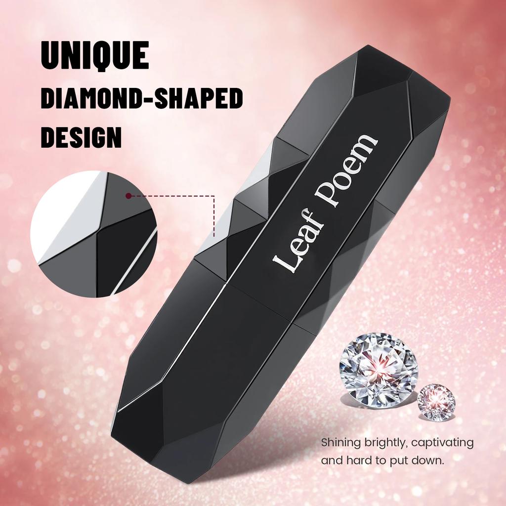 Pearlescent Lipstick Long Lasting Waterproof Pink Rosey Metallic Diamond Lip Stick Create Silky Charming Plump Bold Lip Makeup