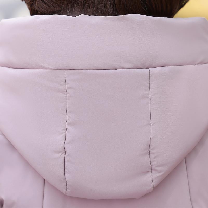 Plus Size Middle Age Women's Long Down Coats Winter Vintage Prakas Hooded Elegant Thick Warm Puffer Jackets Woman Outerwears